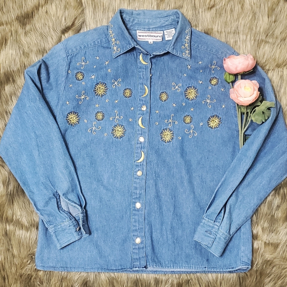 Westbound Sun and Moon Jean Button up